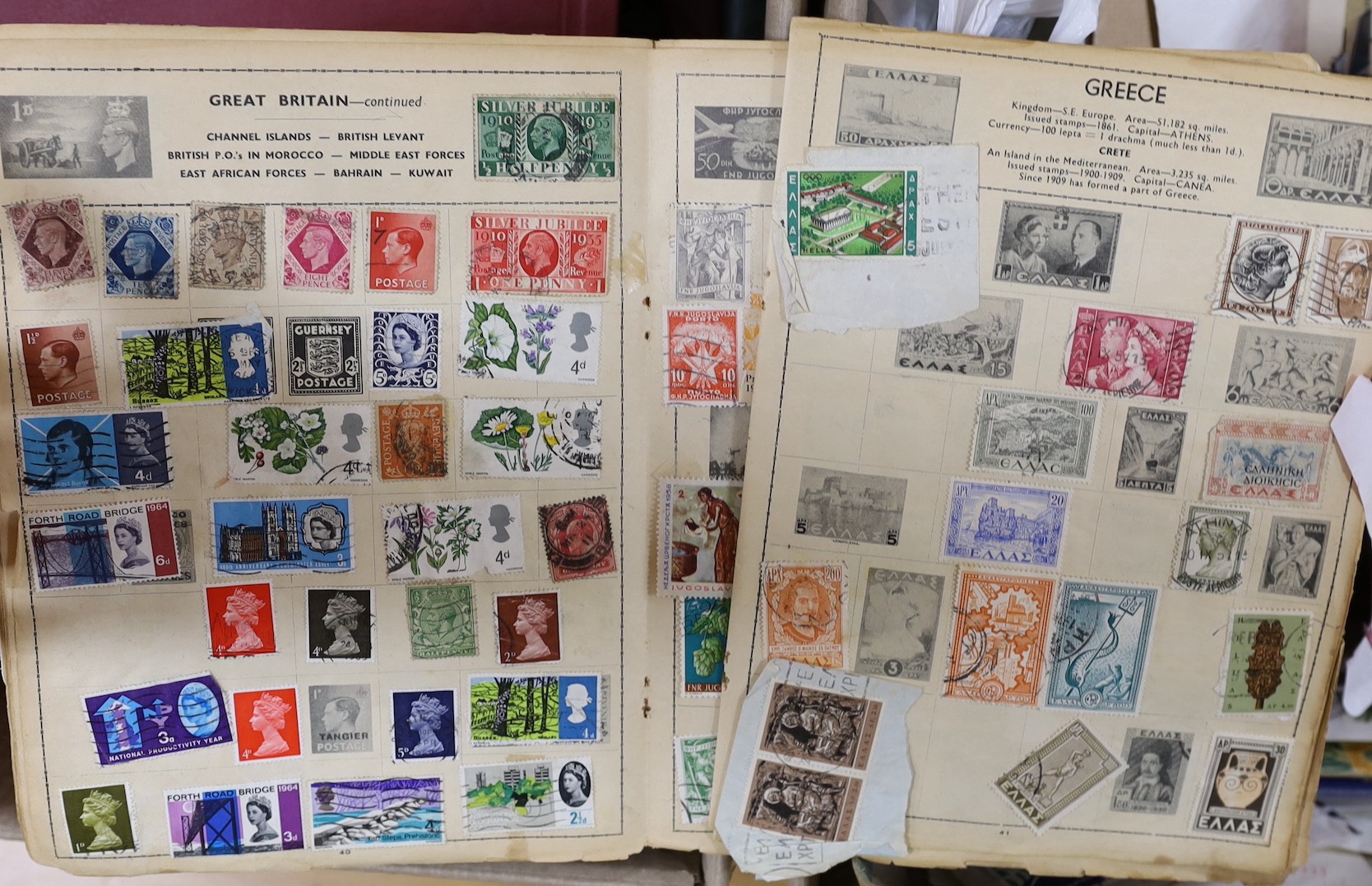 Various world stamps in albums, plus loose (2 boxes)